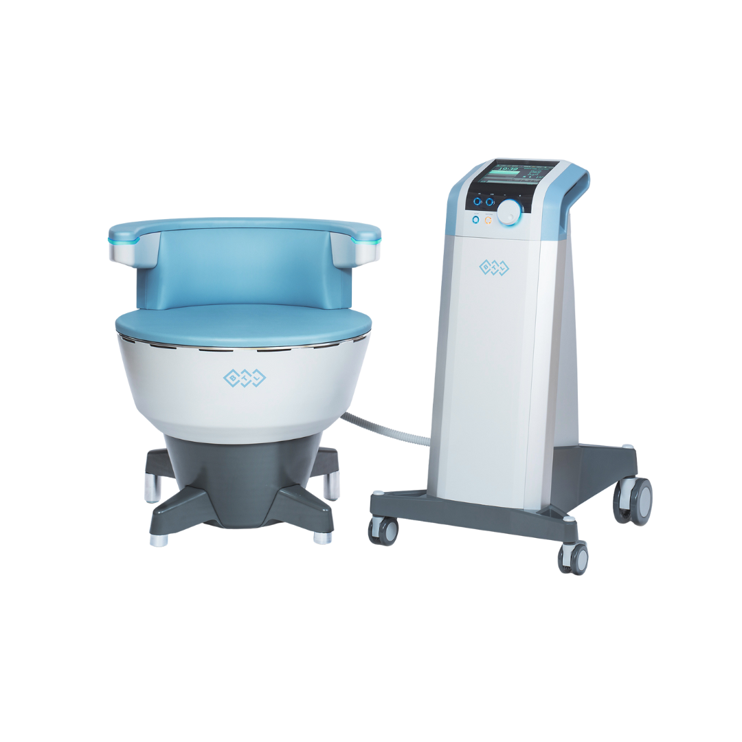 Dispozitivul medical BTL Emsella pentru tratamentul incontinenței urinare.